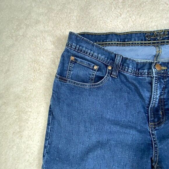 Cruel Girl Jean Jrs 15 Long Blue Stretch Straight Leg Raw Hem CB54753001 - Picture 14 of 14